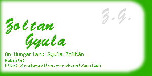 zoltan gyula business card